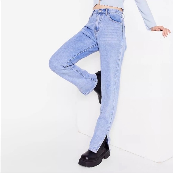 Nasty Gal • Shits Now or Never Split Hem Jean - Picture 6 of 14